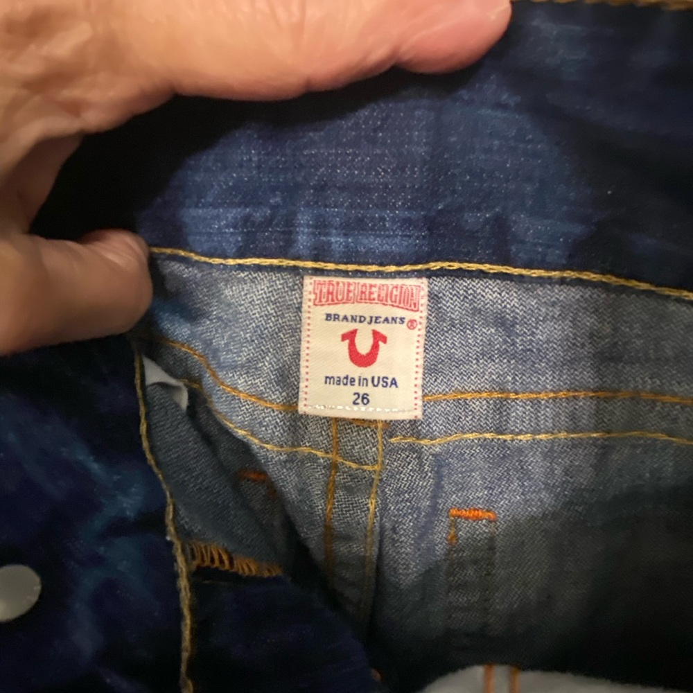 True Religion size 26 jeans.